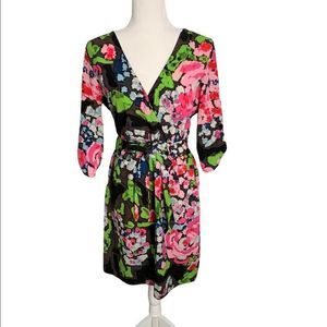 Cusp Floral Wrap Mini Dress | Size S